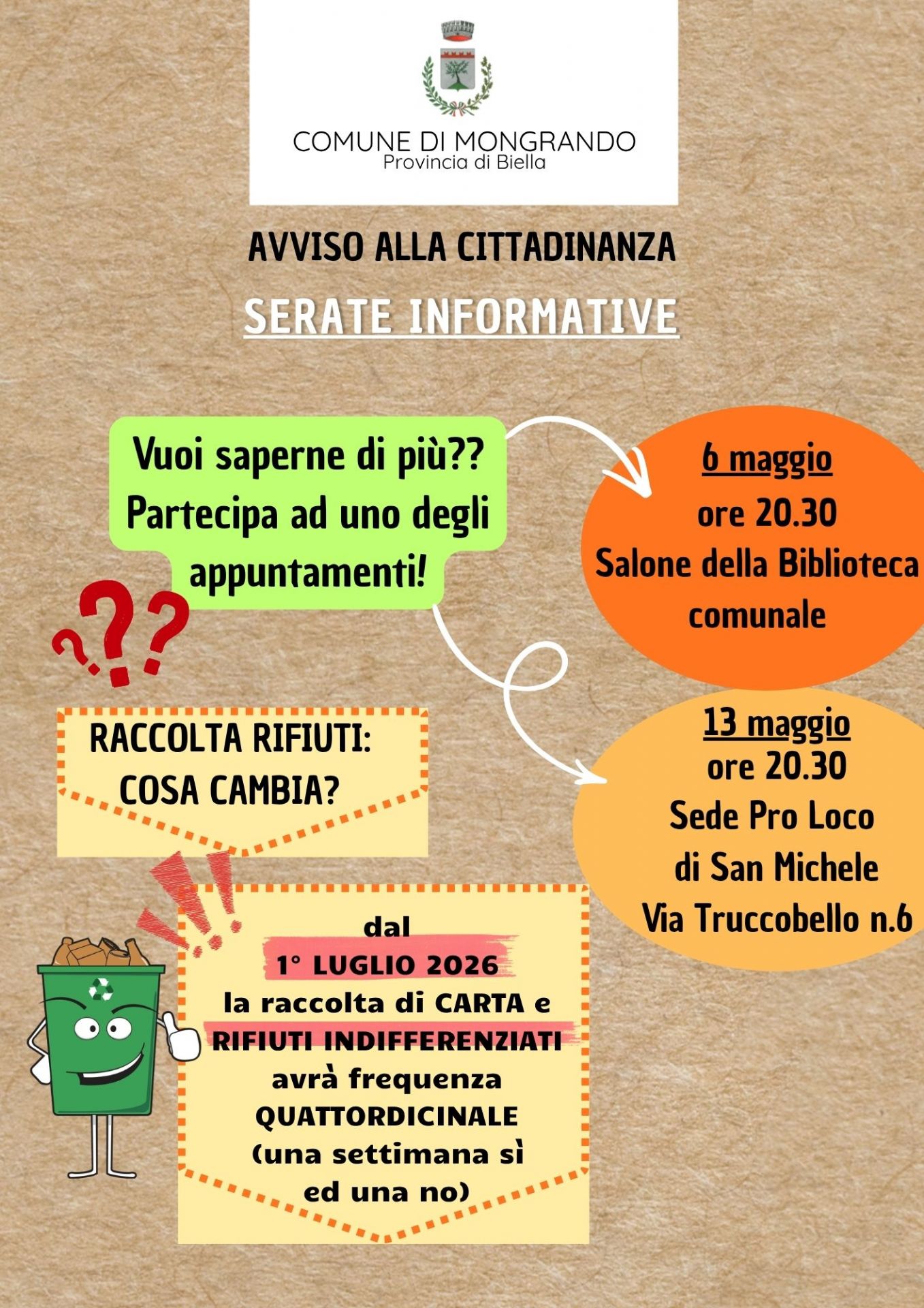 Locandina serate informative COSRAB