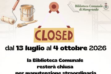 Locandina chiusura biblioteca comunale
