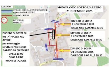 Chiusure e divieti 20 e 21 dicembre 2025