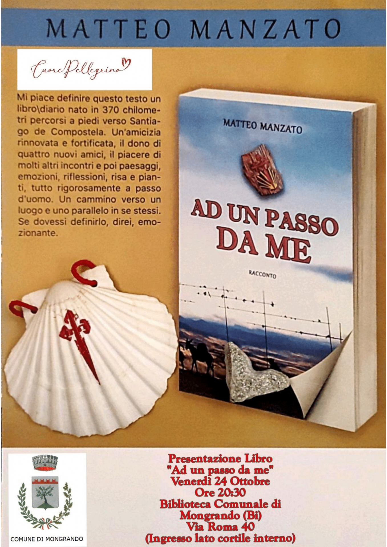Locandina presentazione libro "Ad un passo da me"