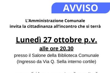 Incontro con la cittadinanza il 27-10-2025 per Progetto Marciapiedi via Provinciale