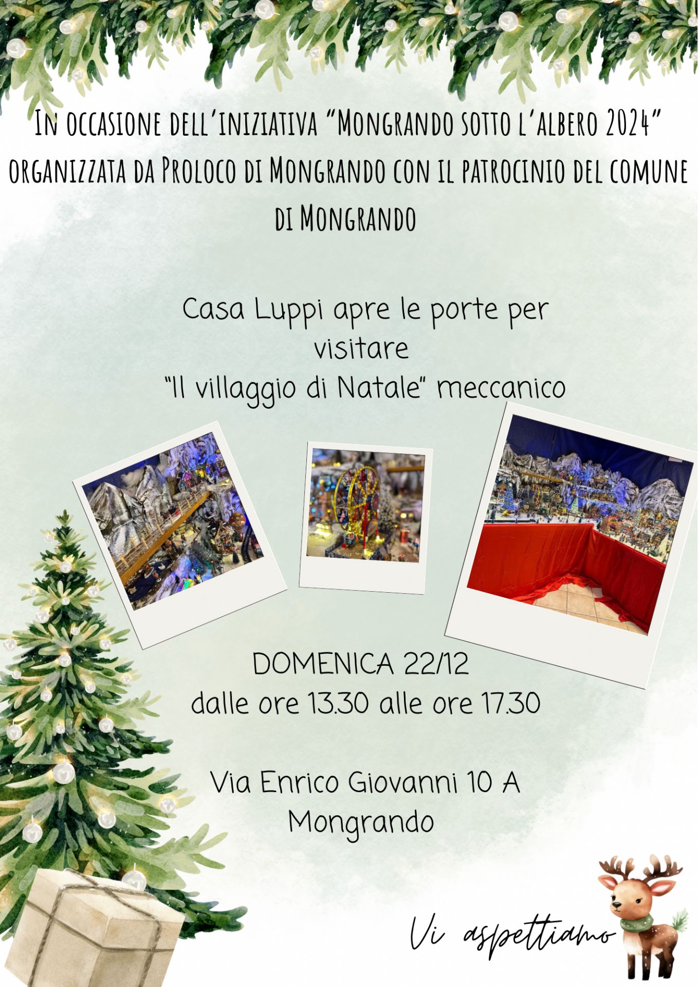 Locandina villaggio di Natale meccanico