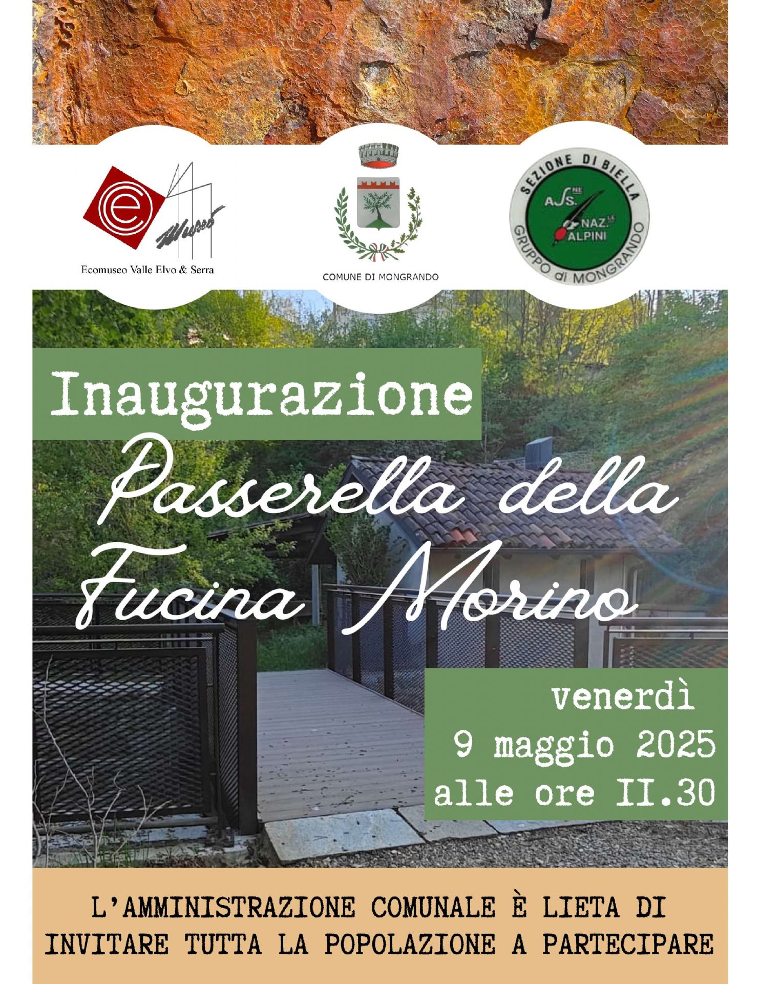 Manifesto Inaugurazione Passerella Fucina Morino