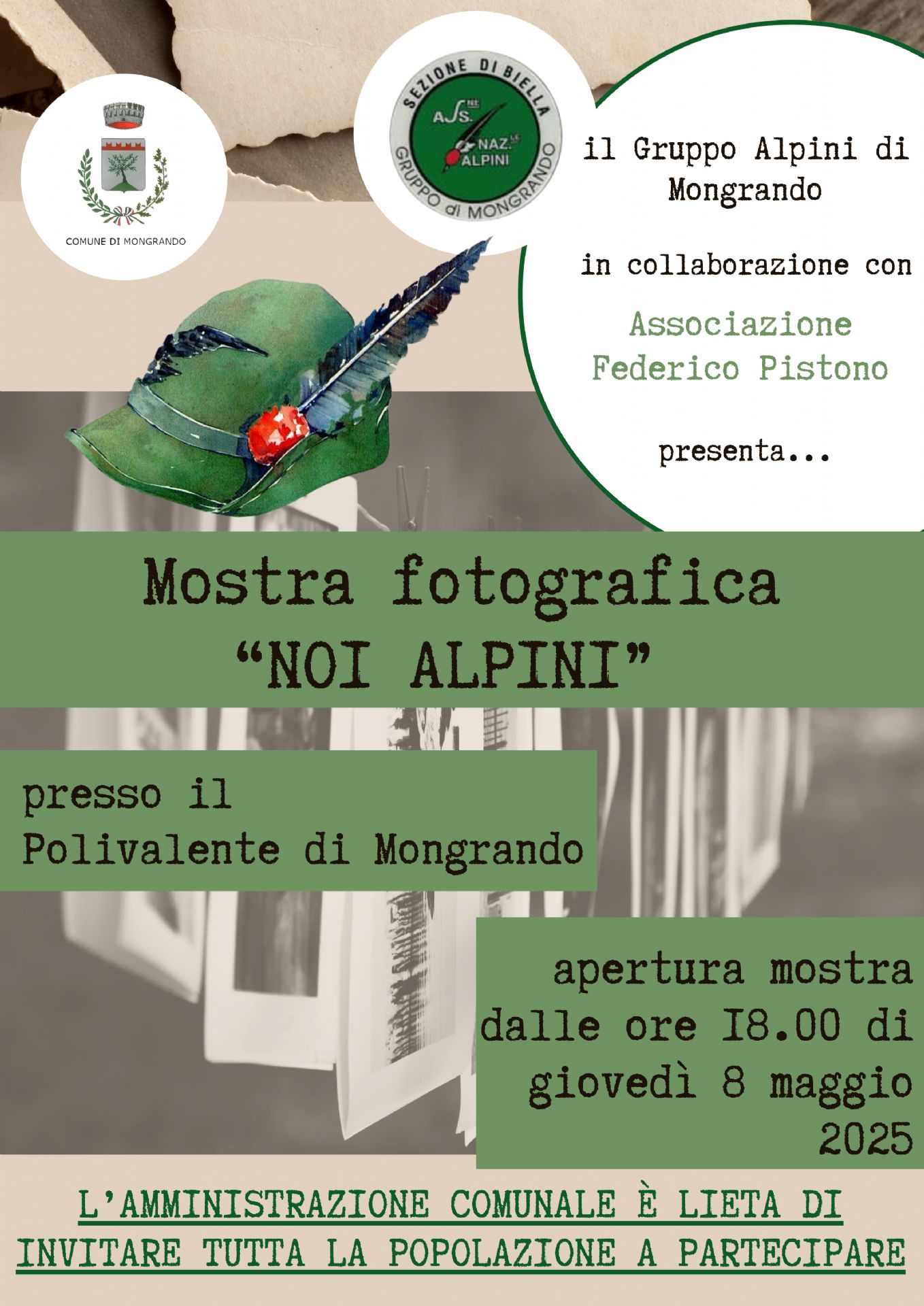Manifesto mostra fotografica "Noi Alpini"