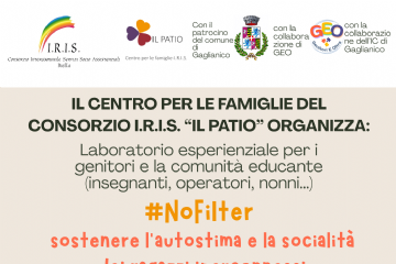 Locandina incontro #Nofilter – Sostenere l’autostima e la socialità dei ragazzi iperconnessi