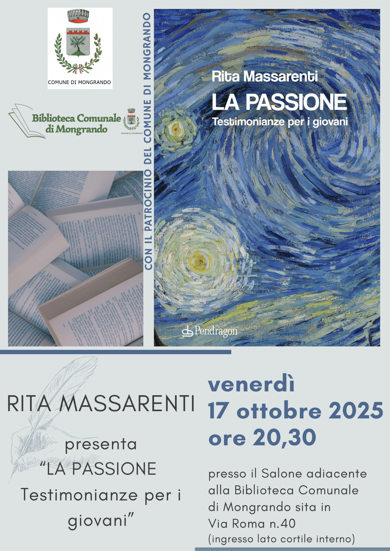 Locandina RITA MASSARENTI presenta LA PASSIONE - Testimonianze per i giovani