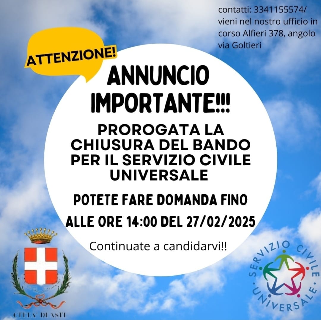 Avviso proroga scadenza