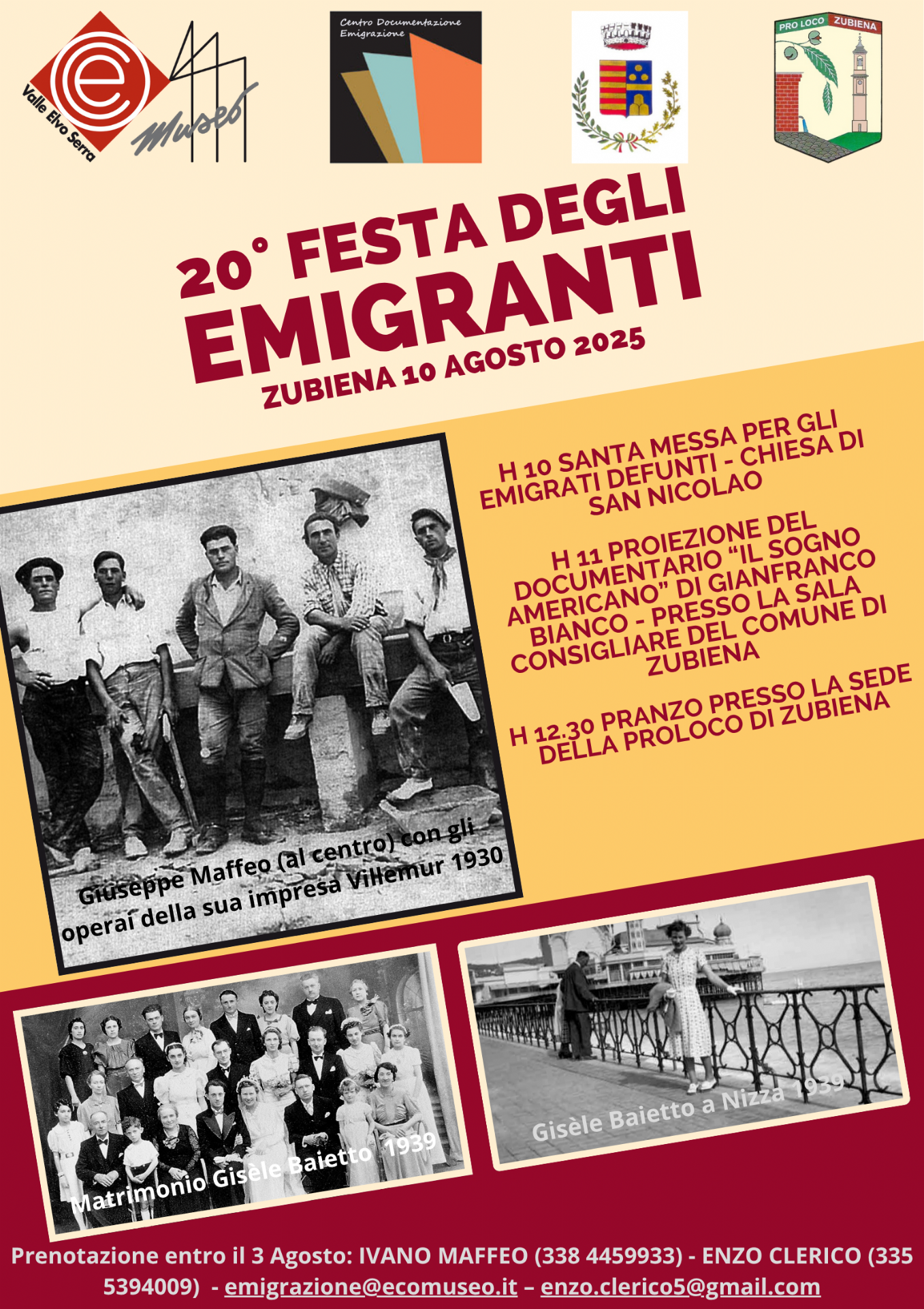 Locandina festa degli emigranti