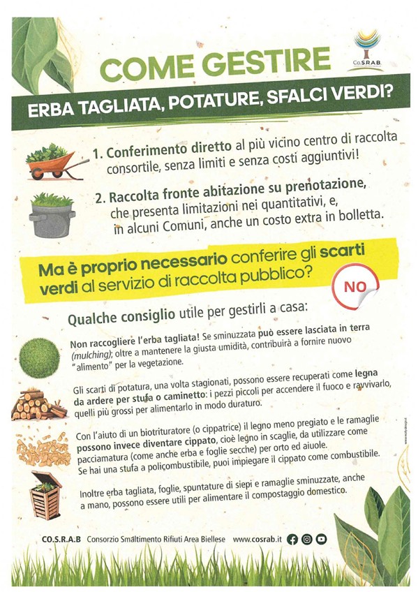 Volantino gestione verde