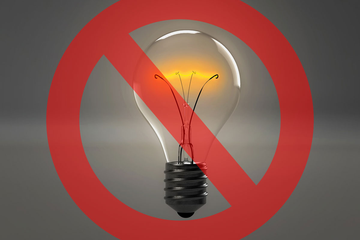 Simbolo interruzione di energia elettrica