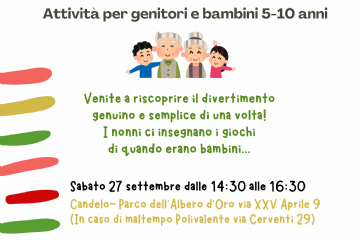Locandina evento nonni Candelo