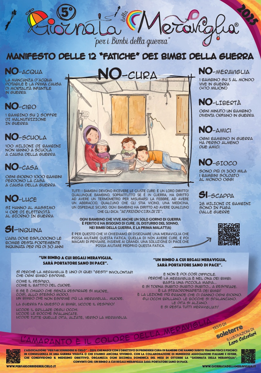 Manifesto delle 12 fatiche dei bimbi della guerra